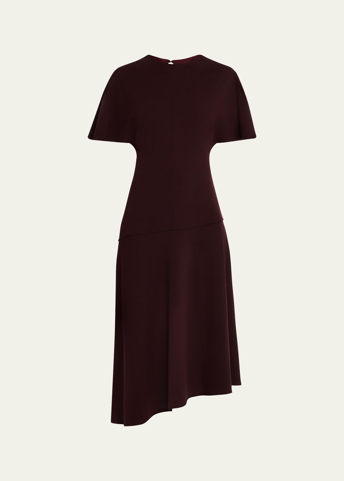 nicola asymmetric midi dress