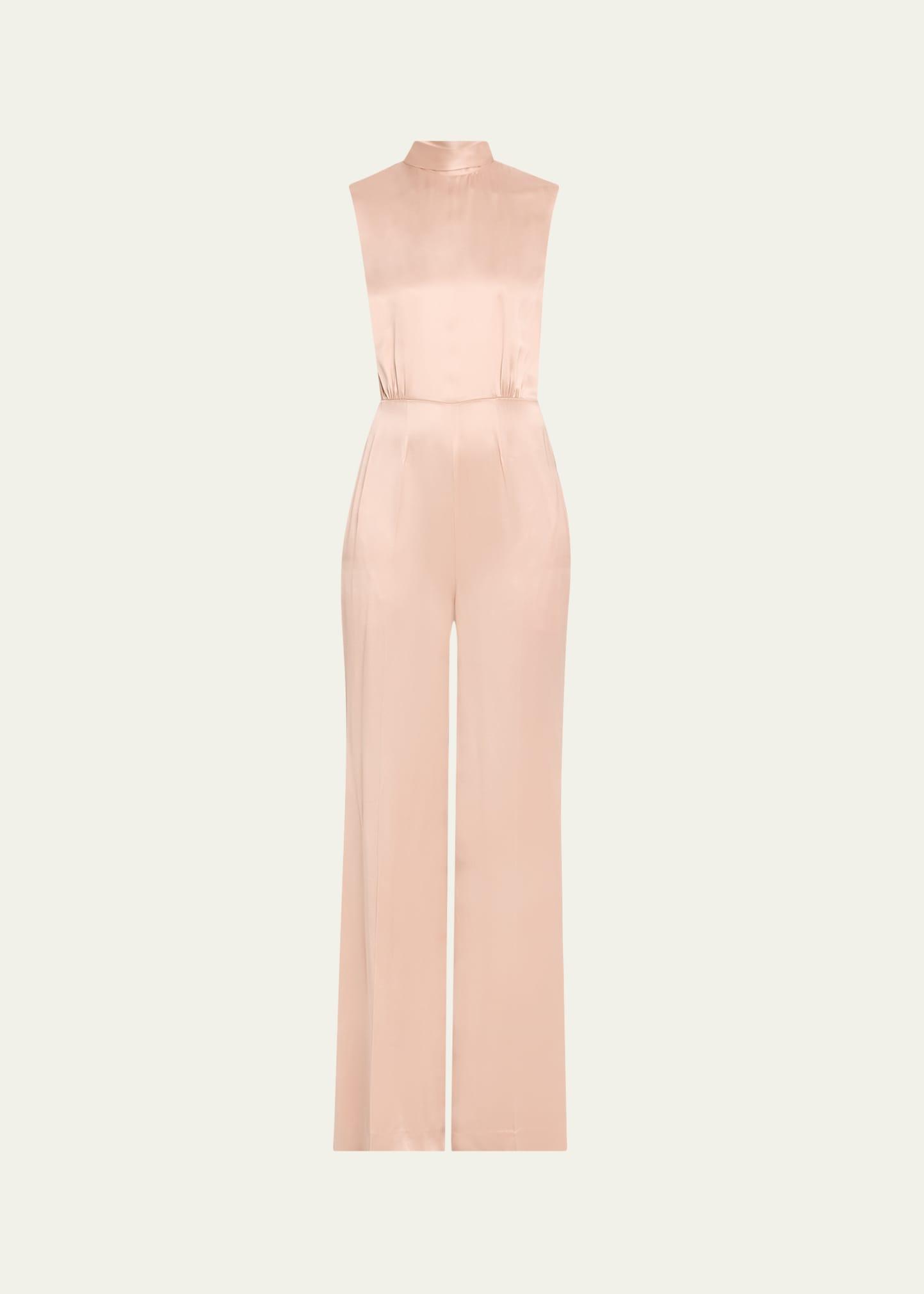 nicole wide leg silk jumpsuit