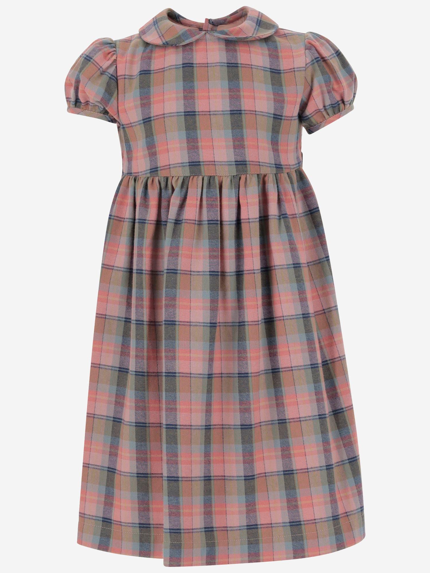 nicoletta fanna cotton dress with check pattern