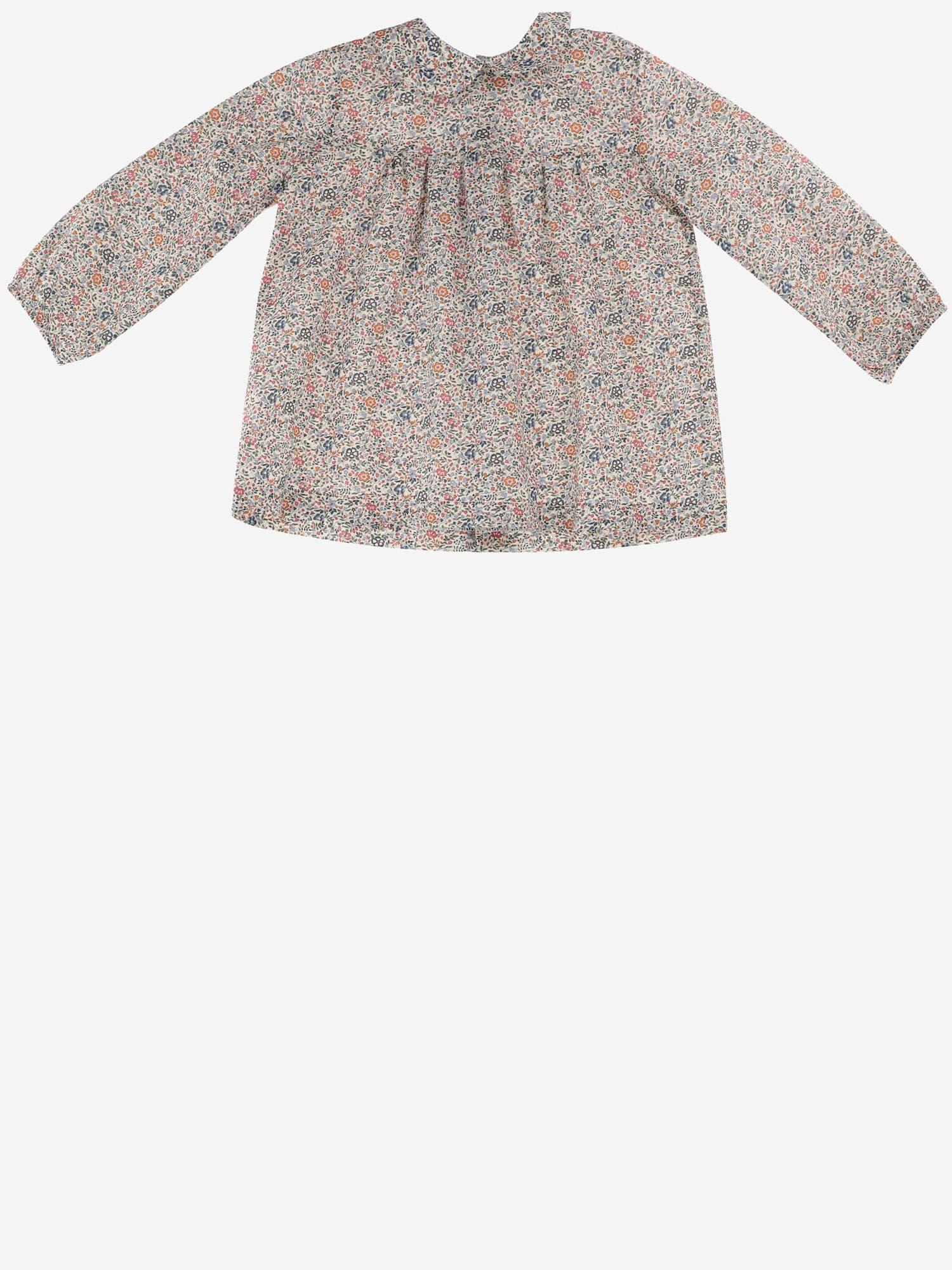 nicoletta fanna cotton shirt with floral pattern