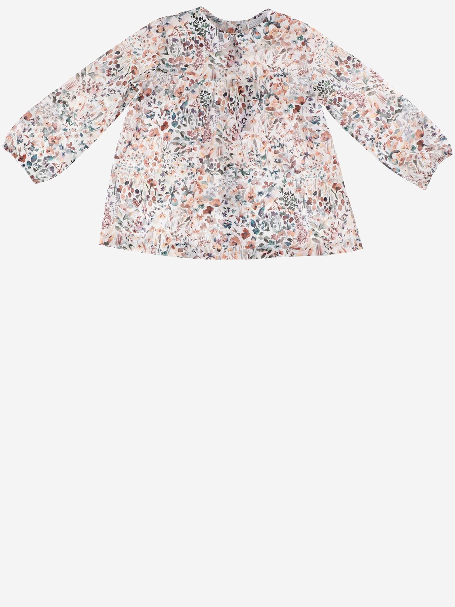nicoletta fanna cotton shirt with floral pattern