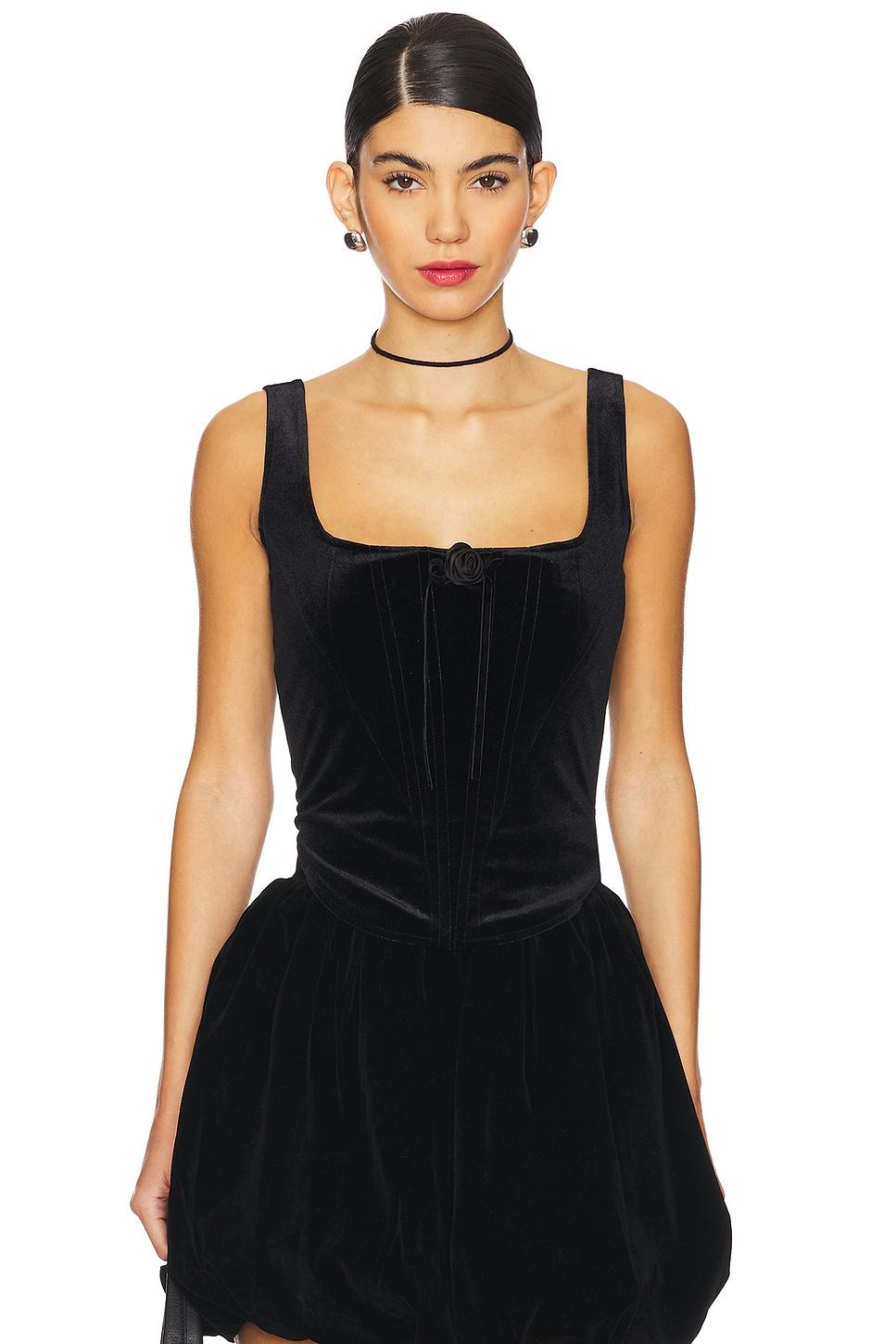 night rose velvet corset