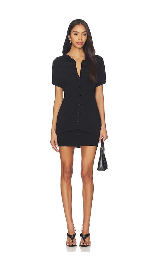 niihai bobbi knit dress in black.