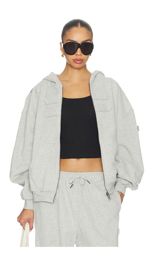 niihai cover hoodie in grey.