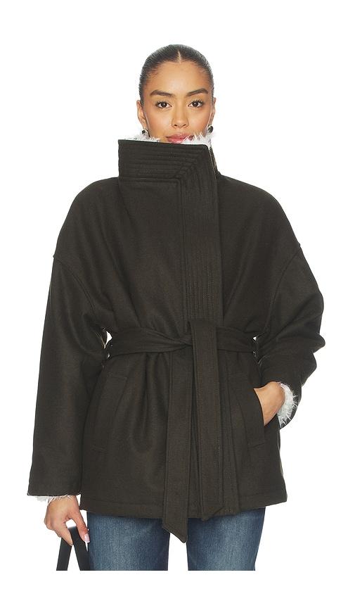 niihai rosie coat in green.