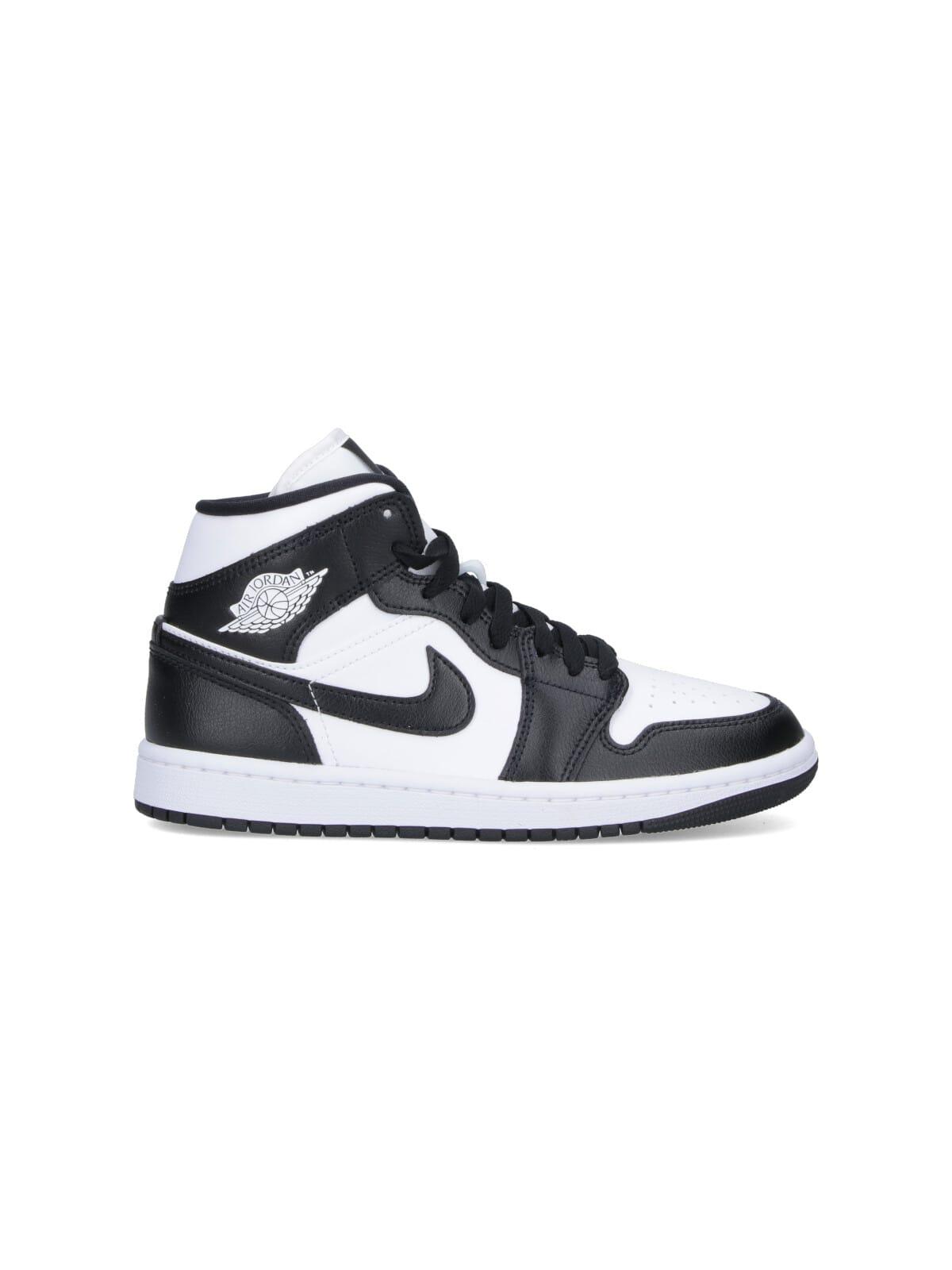 nike air jordan 1 mid panda sneakers