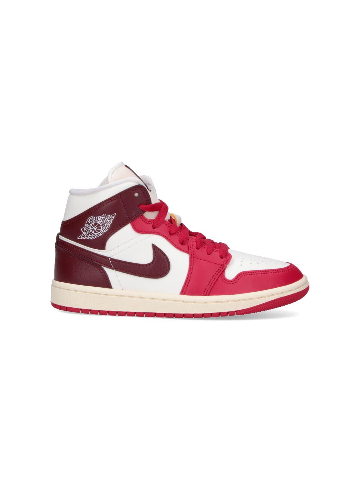 nike air jordan 1 mid sail mystic sneakers