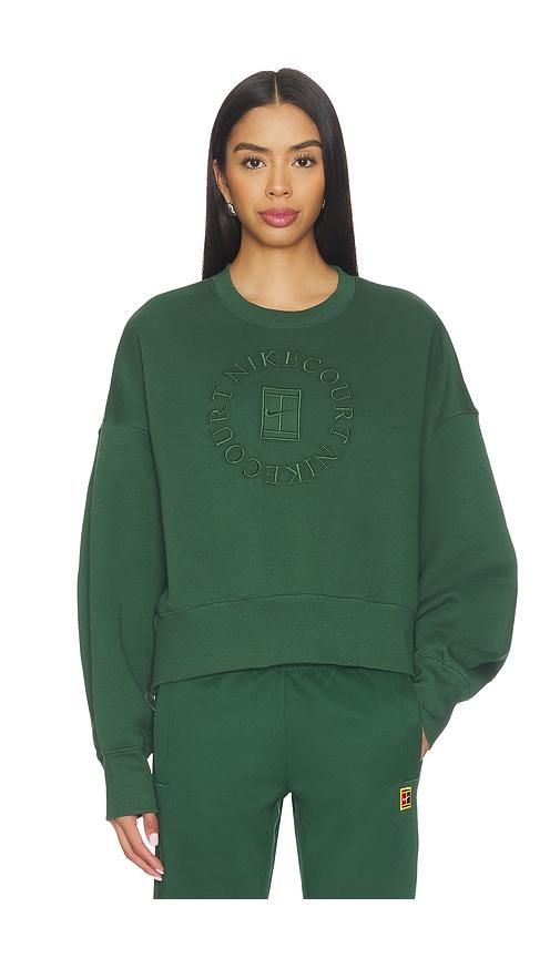 nike crew heritage sweatshirt in green.