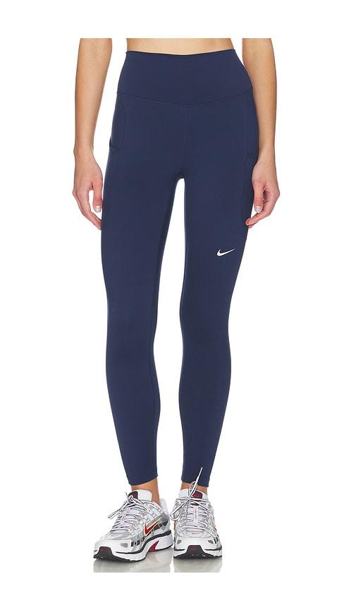 nike high waisted 7/8 leggings in navy.
