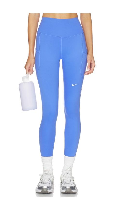nike high waisted 7/8 leggings in royal.