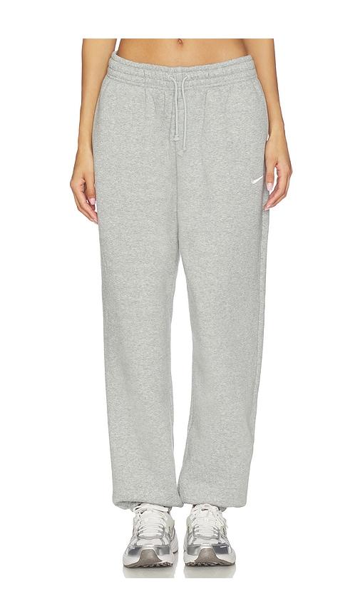 nike high waisted oversized sweatpant in grey.