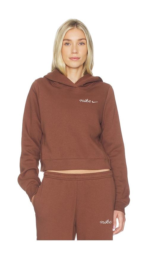 nike hoodie in brown.