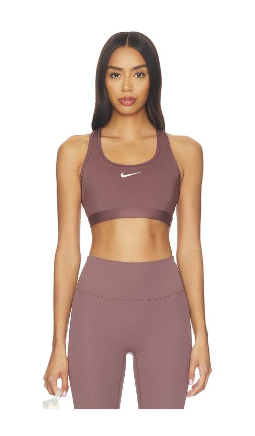 nike padded sports bra in brown.