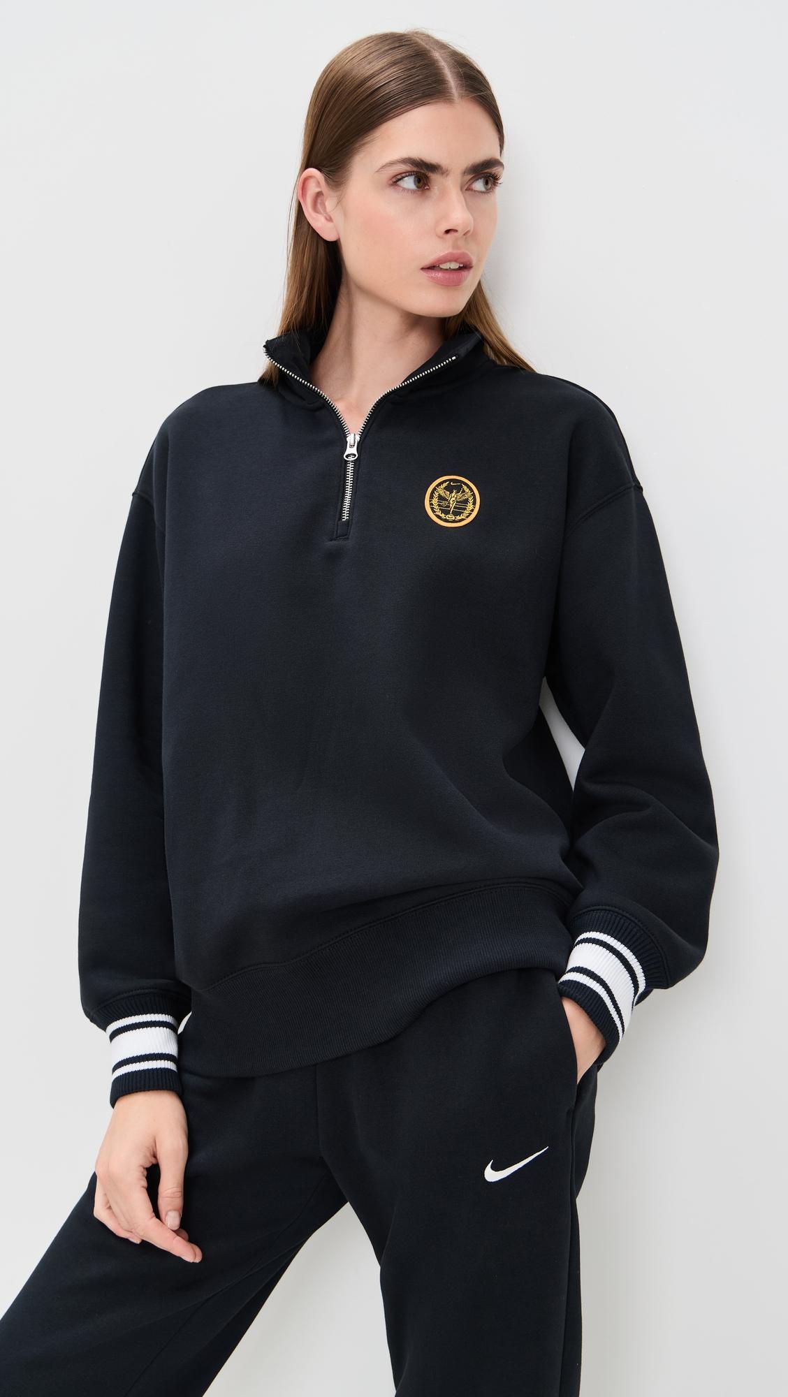 nike sportswear phoenix fleece long quarter zip sweatshirt