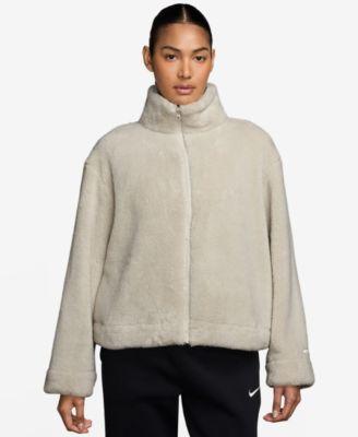 nike womens essential sherpa high pile fleece jacket