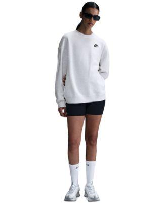 nike womens sportswear club fleece loose crewneck sweatshirt