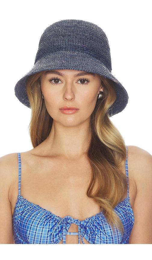 nikki beach aubree bucket hat in navy.