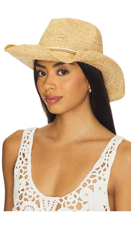 nikki beach giselle hat in beige.