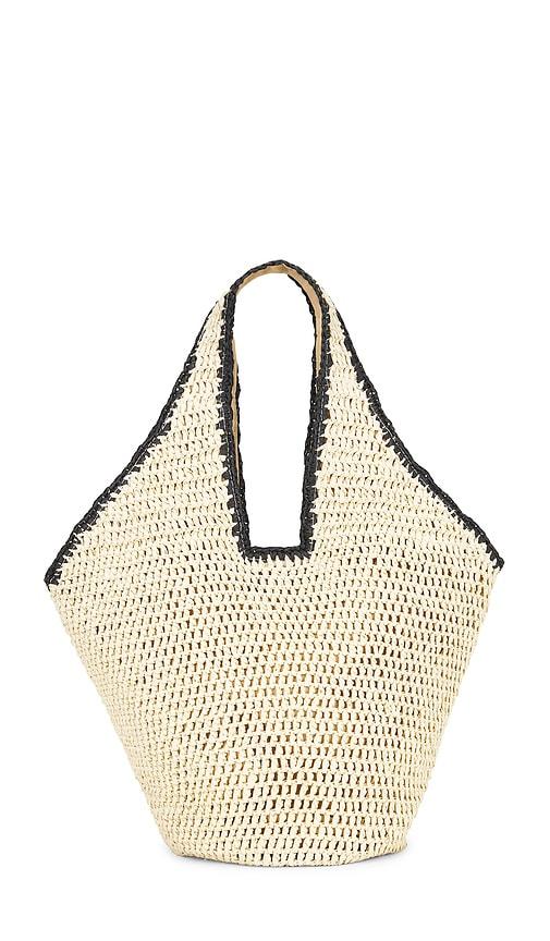 nikki beach kayla tote bag in beige.