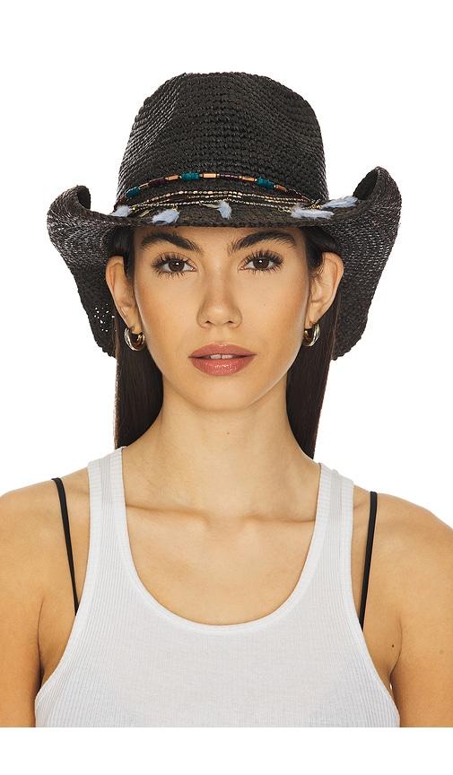 nikki beach morgan cowboy hat in black.