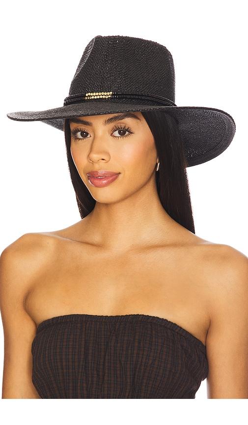 nikki beach scarlett hat in black.
