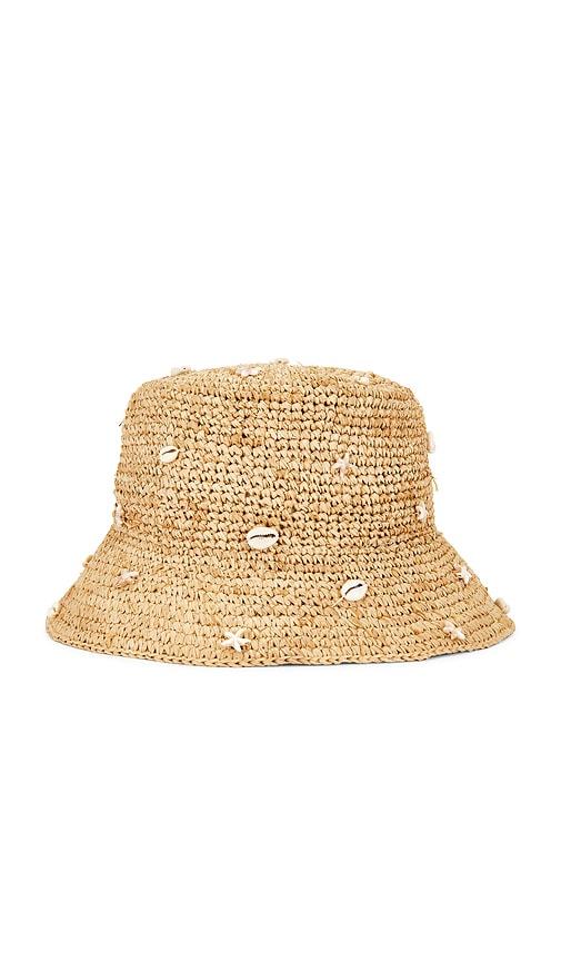 nikki beach shelley bucket hat in beige.