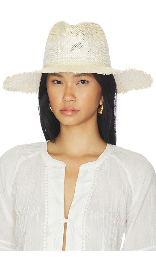 nikki beach st. tropez fedora hat in ivory.