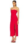 nikki strapless midi dress