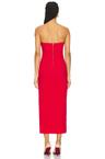 nikki strapless midi dress