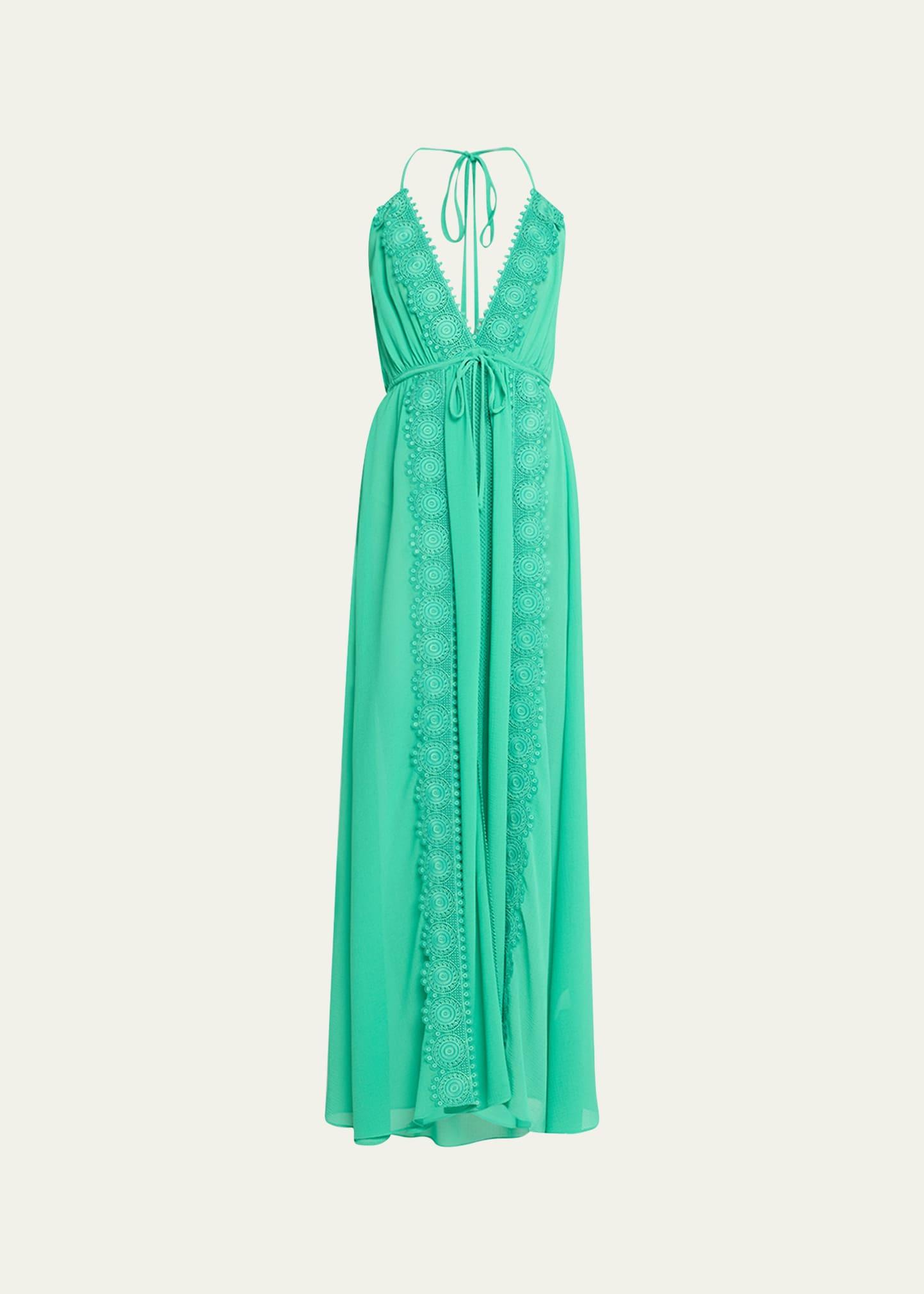 nikole embroidered maxi dress
