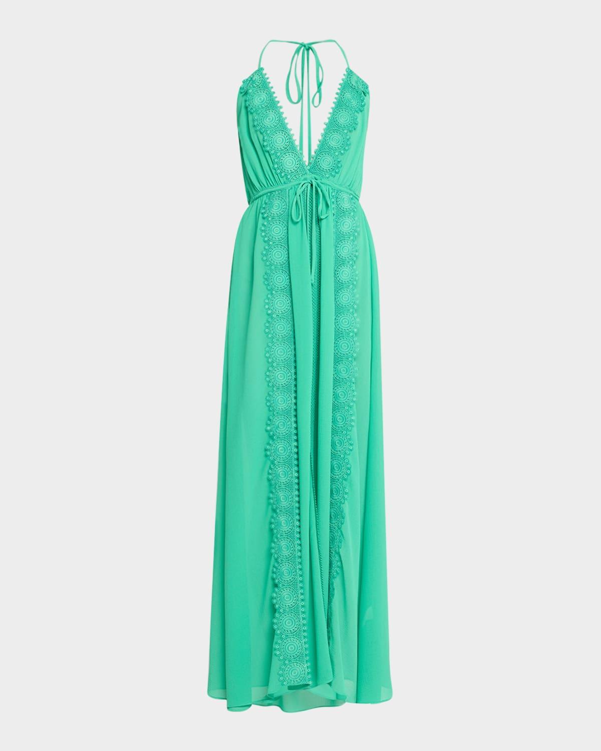 nikole embroidered maxi dress