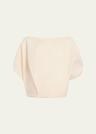 niles cap-sleeve crop silk top