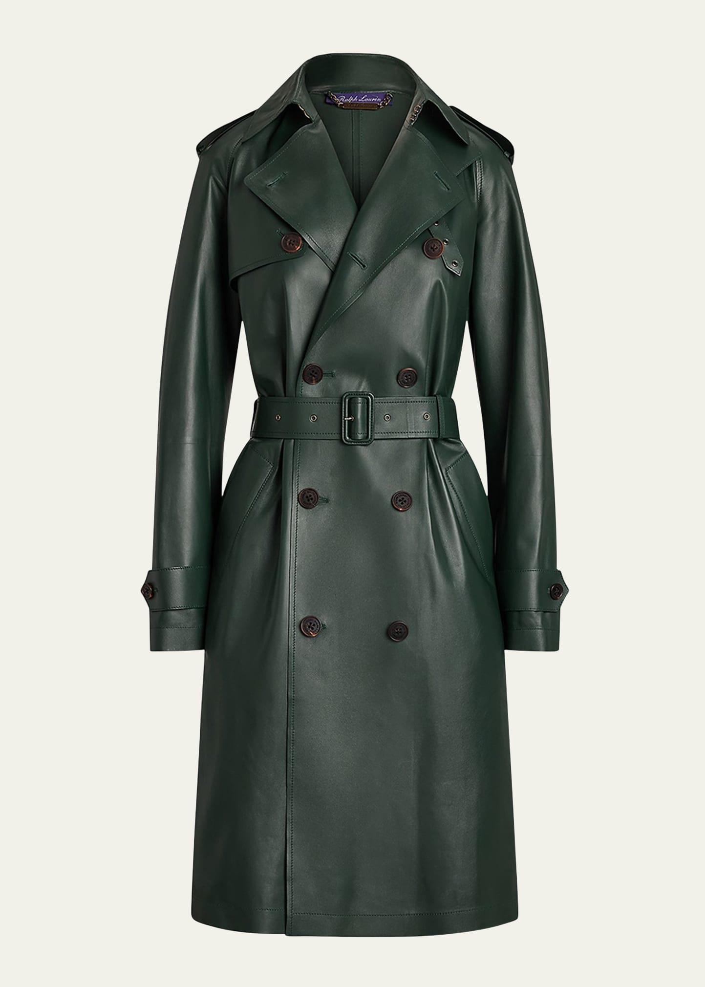 niles leather trench coat