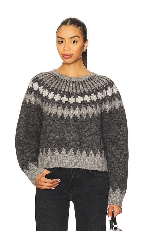 nili lotan alena sweater in grey.