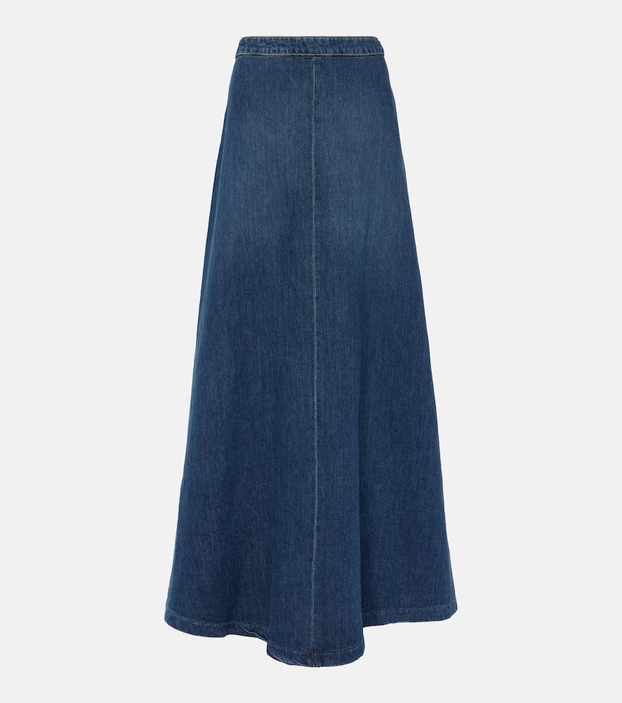 nili lotan astrid denim maxi skirt