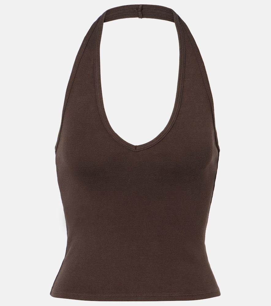 nili lotan britt halterneck cotton top