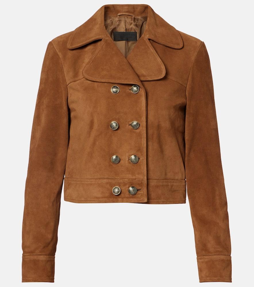 nili lotan cassidy cropped suede jacket