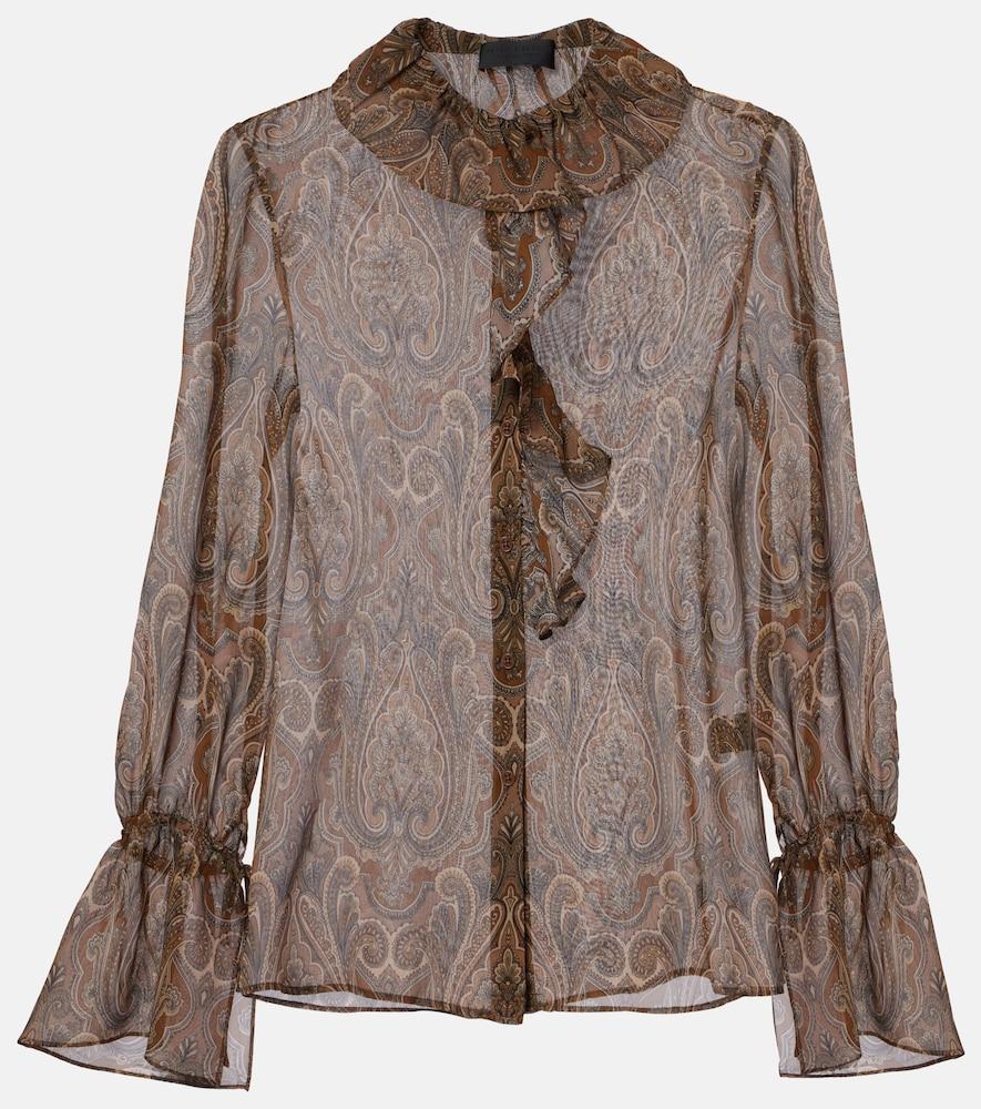 nili lotan cecily paisley silk blouse