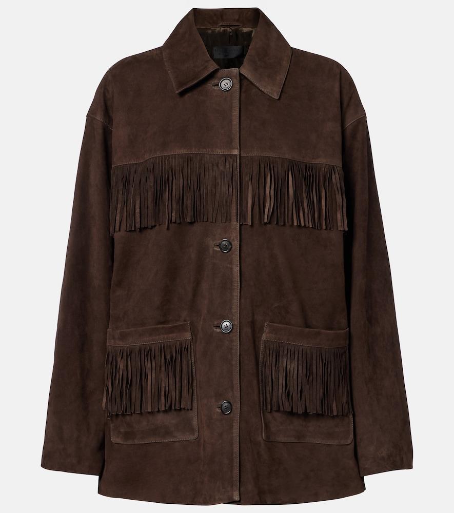 nili lotan foudre fringed suede jacket