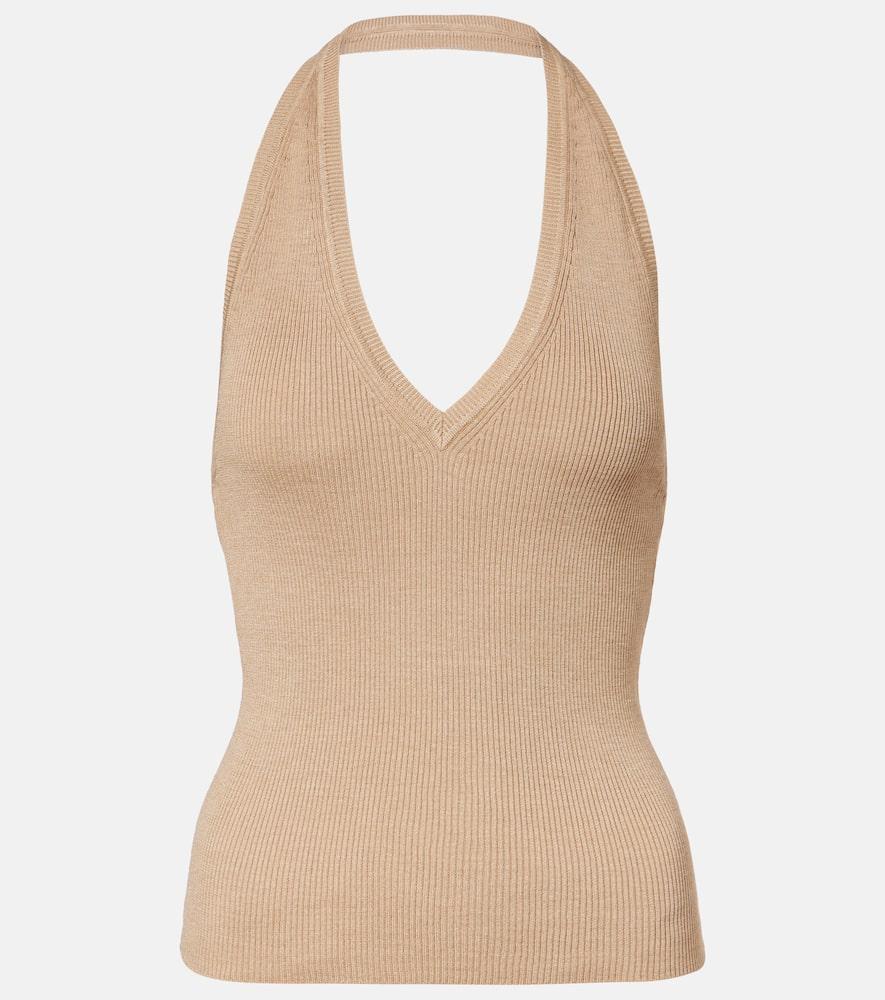 nili lotan ivey halterneck silk top