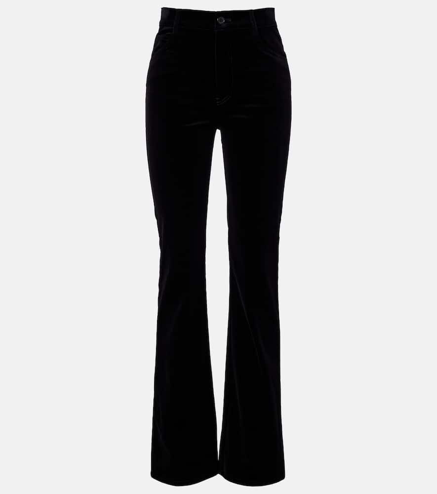 nili lotan joan cotton velvet straight pants