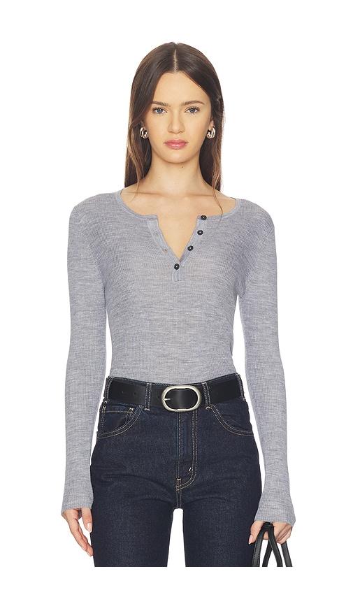 nili lotan klarise sweater in grey.