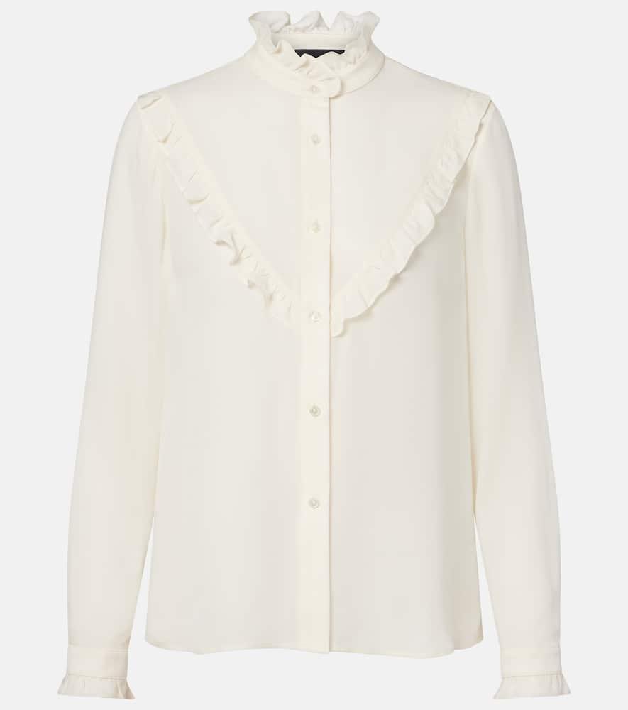 nili lotan marcela ruffled silk shirt