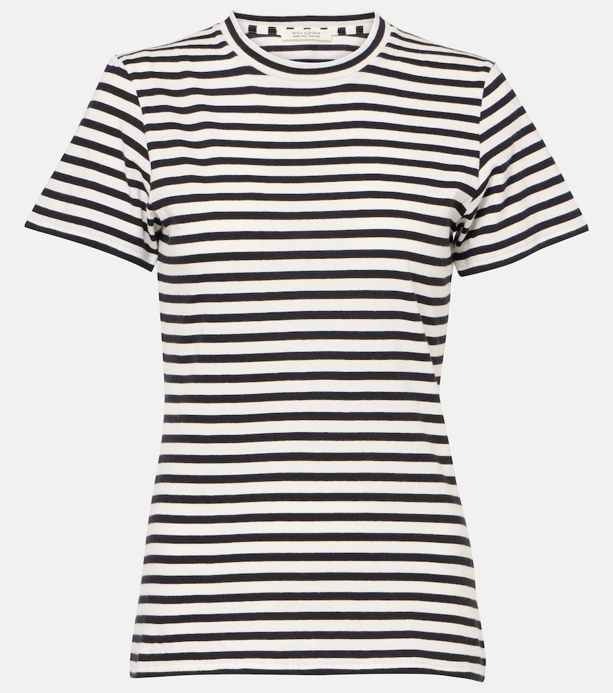nili lotan mariela striped cotton jersey t