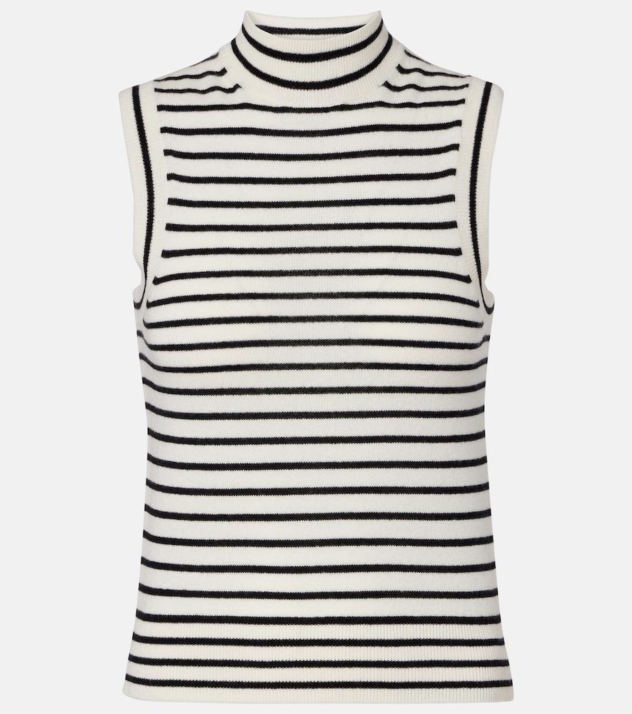 nili lotan masha striped cashmere turtleneck top