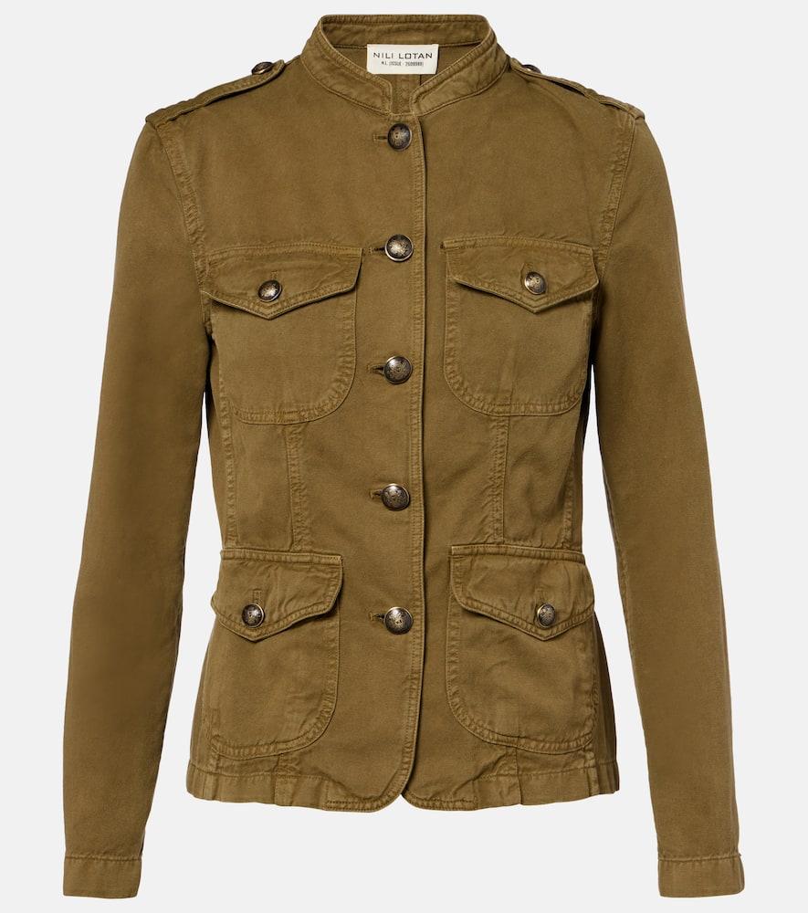 nili lotan mona cotton and linen jacket
