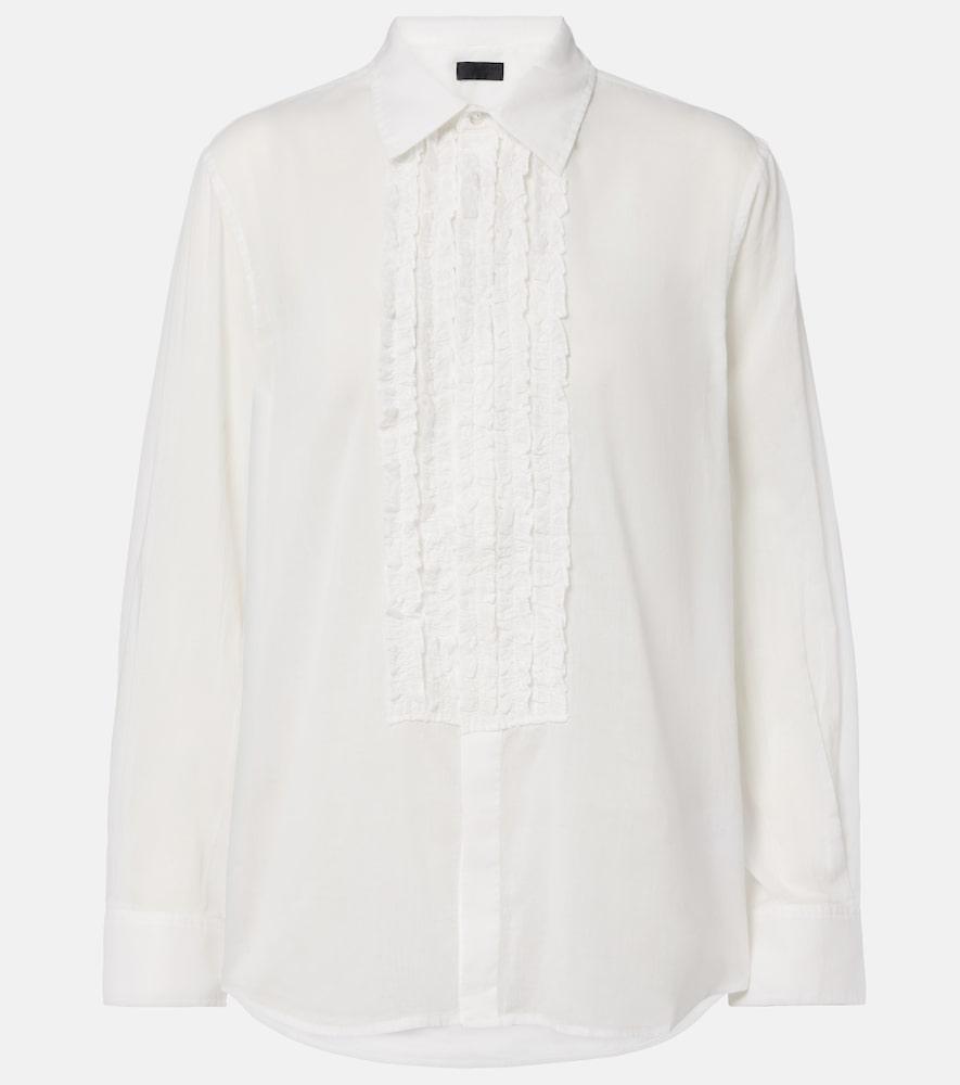 nili lotan nathael ruffled cotton poplin shirt