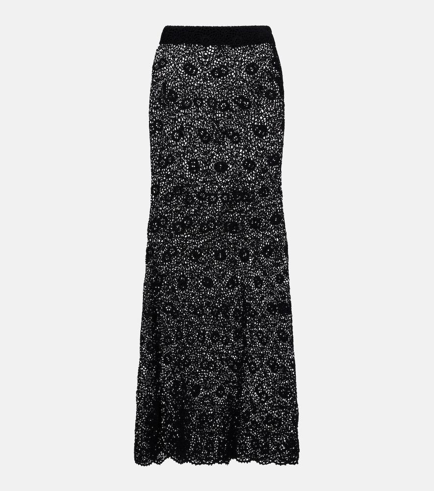 nili lotan nika crochet cotton maxi skirt