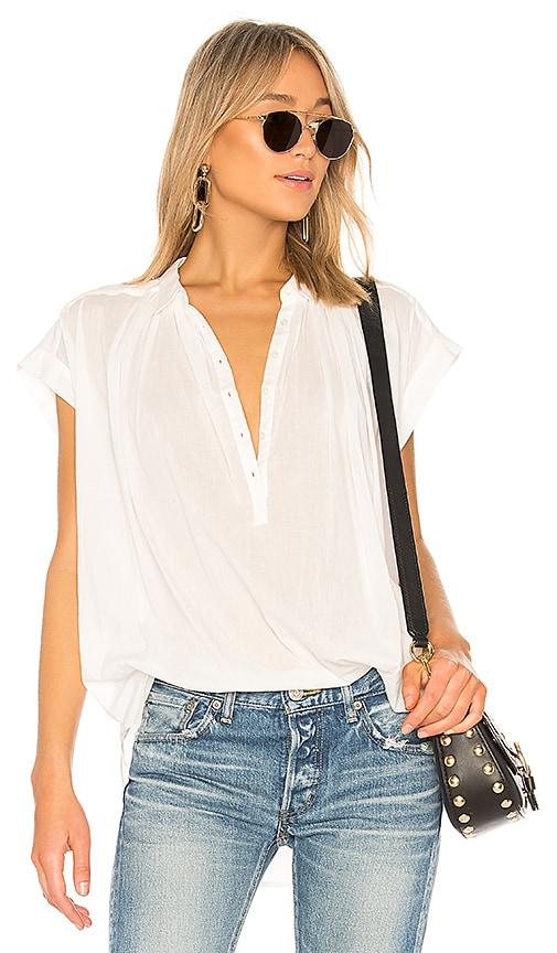 nili lotan normandy blouse in white.