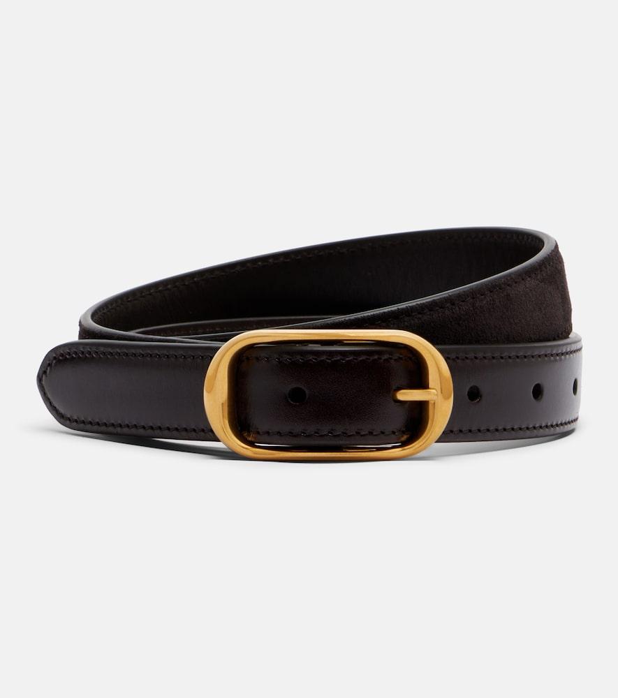 nili lotan reine leather and suede belt